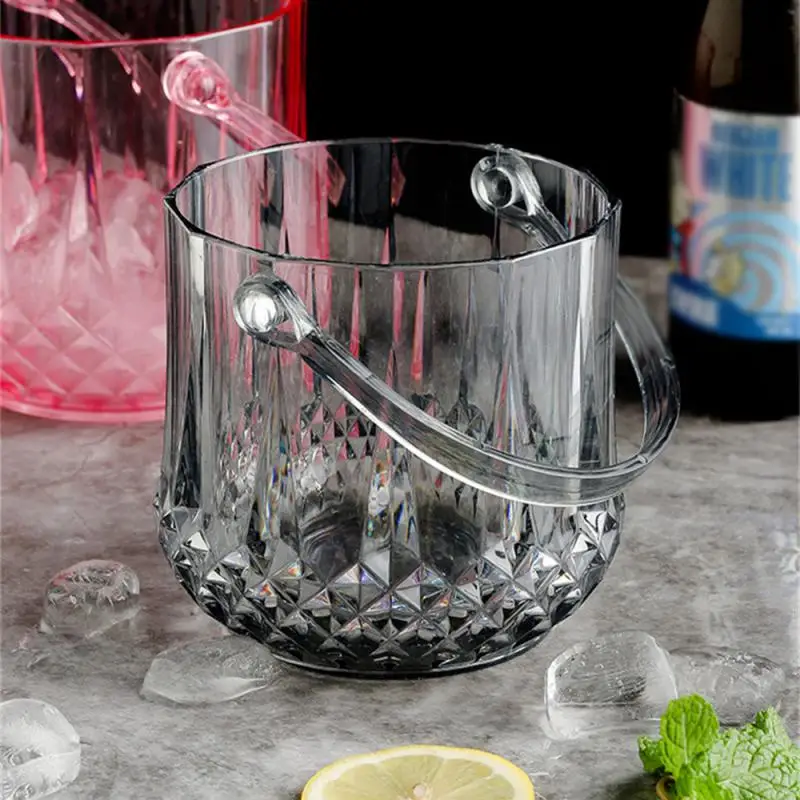 Transparent Wine Ice Cooler For Party Home Whisky Ice Bucket Ice Champagne Bucket Thermal Beer Bucket Bar Accessories