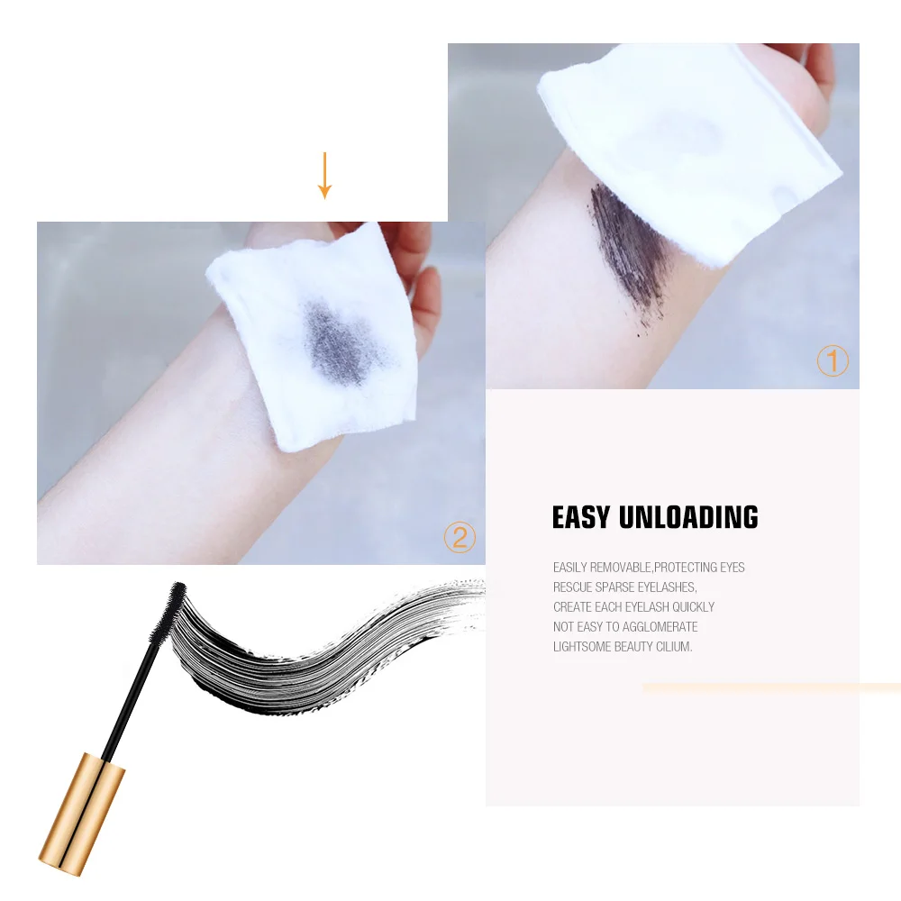 O.TWO.O 3D Mascara Black Lash Eyelash Extension Eye Lashes Brush Beauty Makeup Long-wearing Gold Long Curling Eyelash