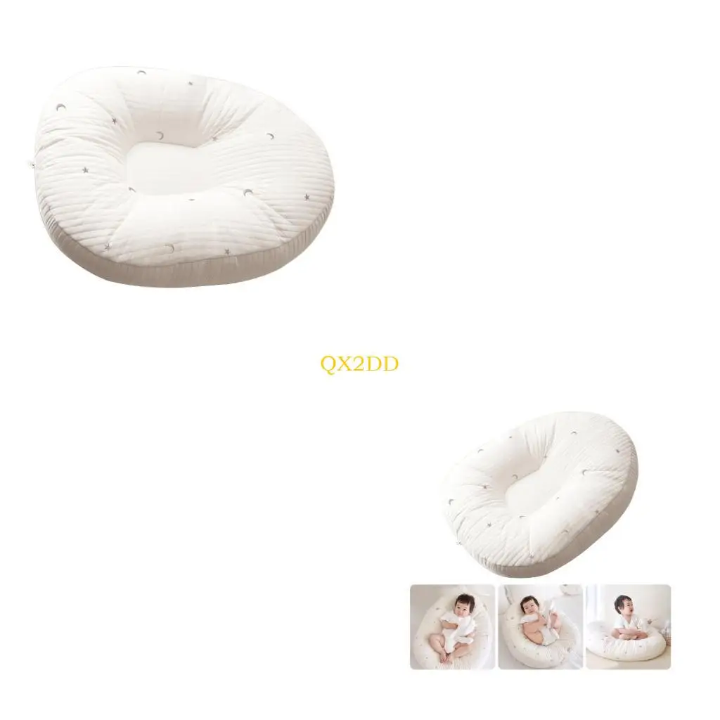 

QX2D Портативная подушка для кормления Эргономичная дизайн хлопчатобумажной ткани выплют профилактическая поддержка подушка для