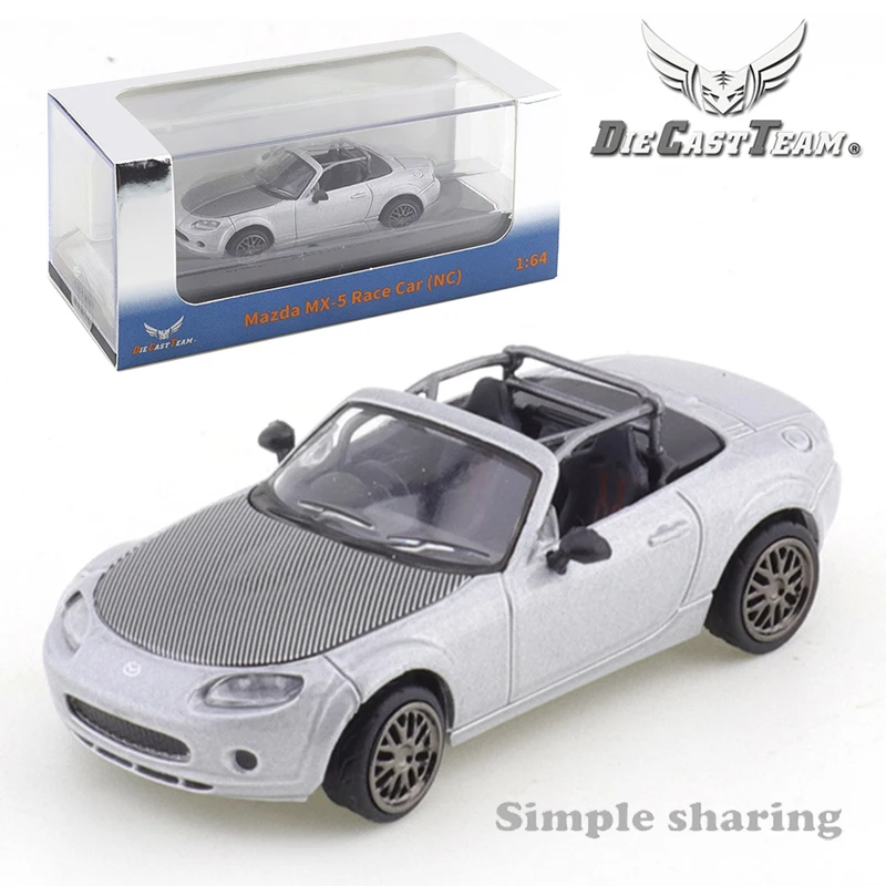 

DCT 1/64 Mazda MX-5 гоночный автомобиль, игрушки из сплава, моторный автомобиль, литая под давлением металлическая модель для детей