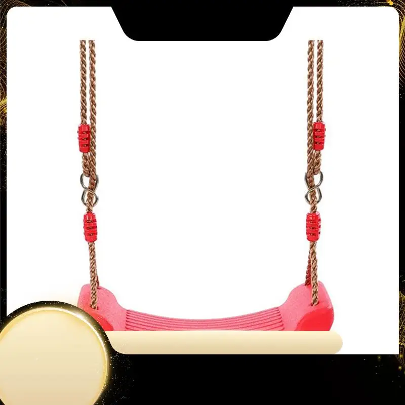 

1 PCS Swing Seat Board Plastic Swing Set Easy Install Swing Set With Rope Red Plastic For Boys Girls Outdoor Garden