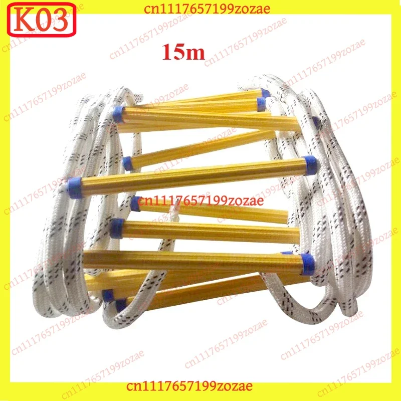 K03 15m Wear-Resistant Non-Slip Escape Rope Ladder Durable Safety Ladder, Replacement Parts