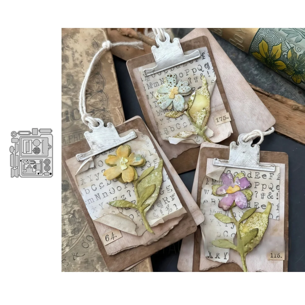 جديد وصول الحافظة والمجلدات والعلامات قطع معدنية يموت DIY بها بنفسك سكرابوكينغ بطاقة صنع الإستنسل النقش الحرفية الديكور #1