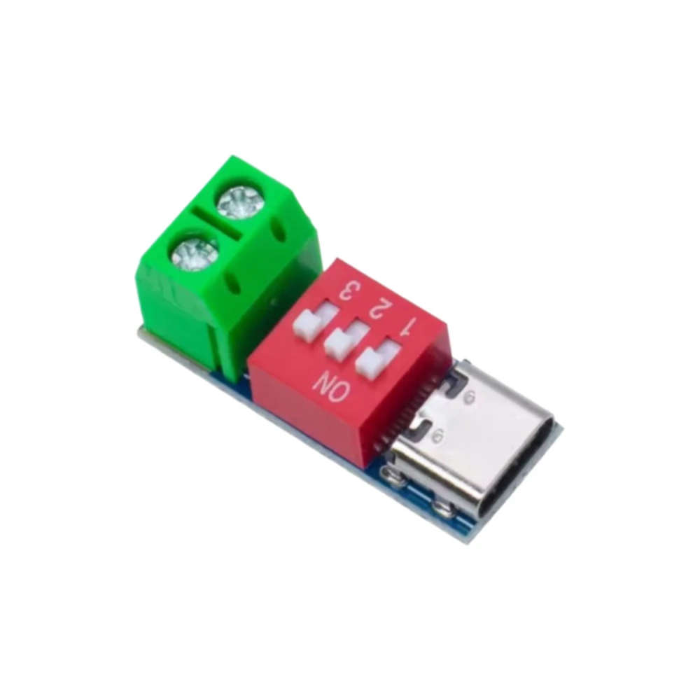 5pcs PD Sink Trigger Board QC PD Fast Charging Test Module Adjustable Voltage 5-20V DIP Switch for Type C