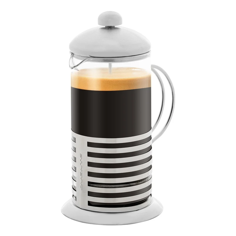 

34 Ounce French Press Coffee and Tea Maker Heat Resistant Glass Carafe 4-Level Filtration Spoon Easy Clean Beverages