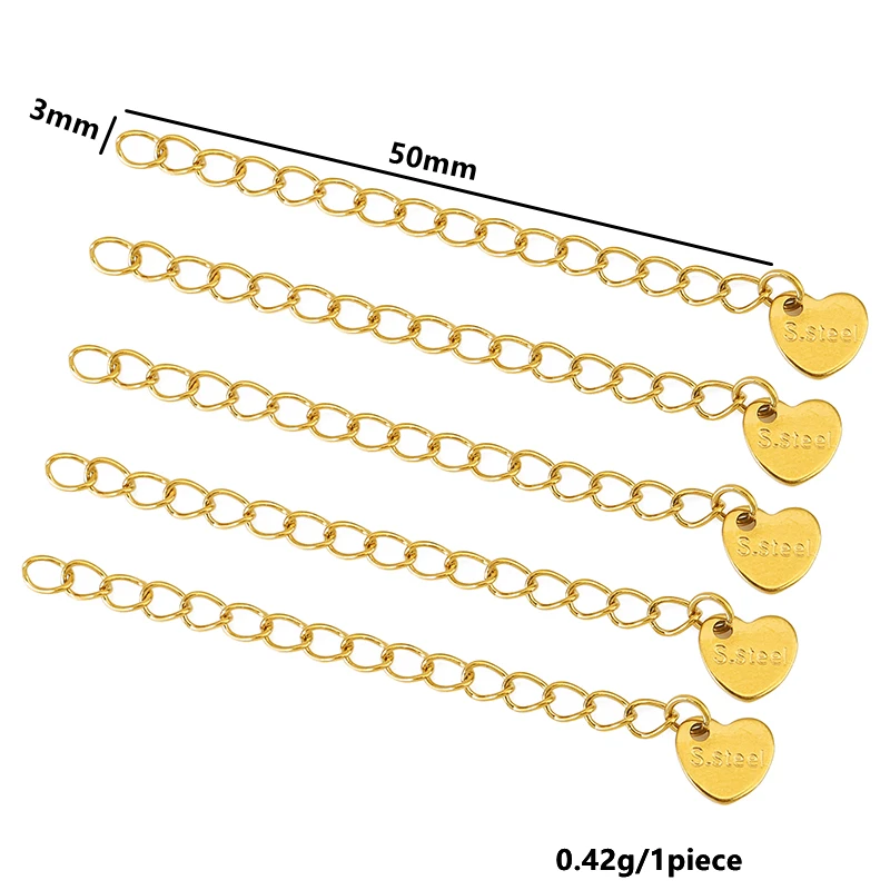 20pcs Stainless Steel Extension Chains Kit