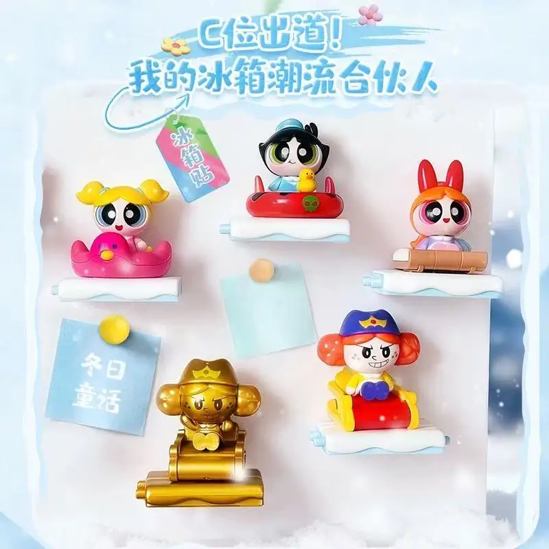 플라잉 피그테일스 스키 냉장고 자석 브로코 스노우 플러프 인형 애니메이션 주변 상품 소녀 귀여운 장식 신상품 재고 있음
