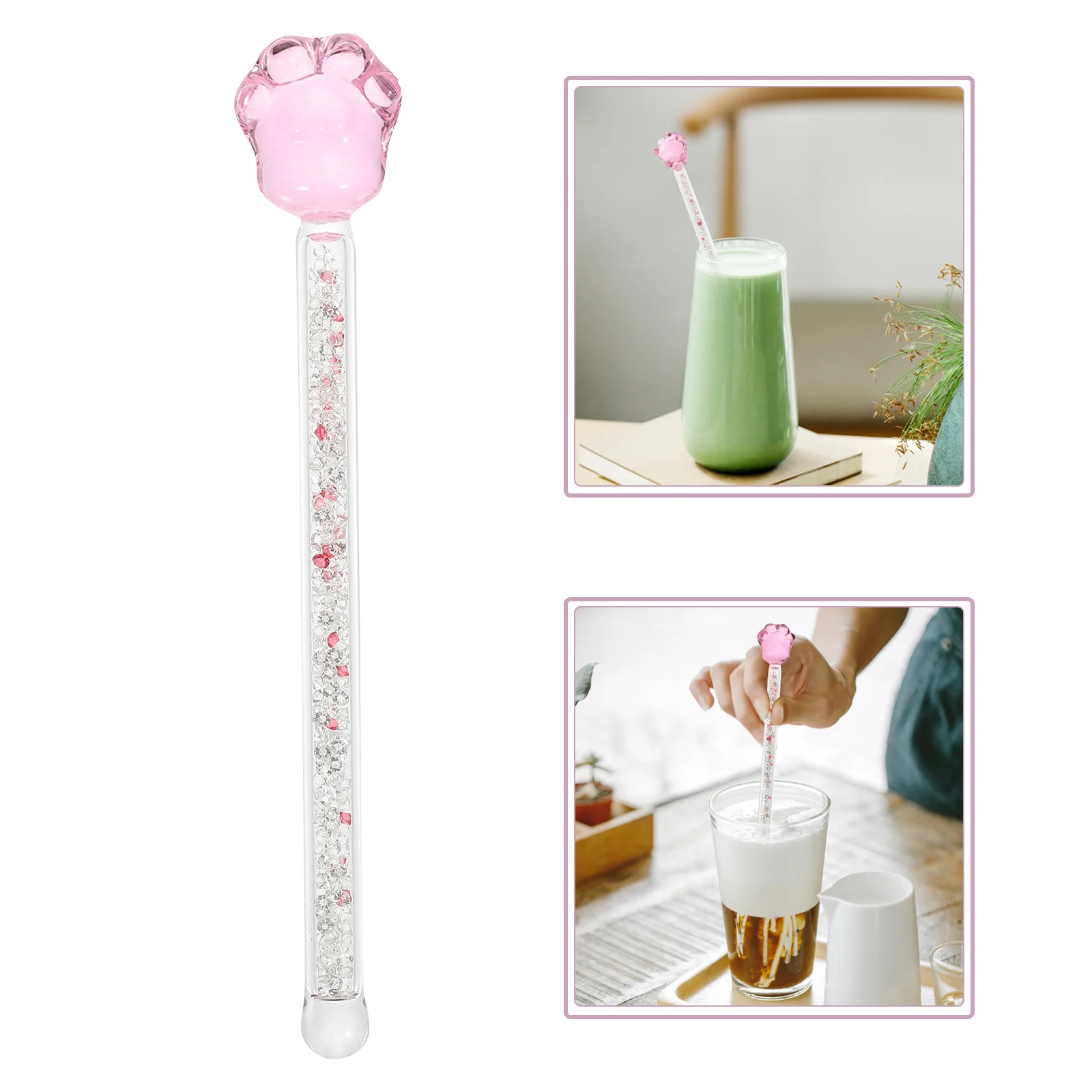 

Multi-Function Glass Stir Stick Reusable Juice Coffee Tea Stirrer Premium Soda-Lime Glass Home Kitchen Bar Supply