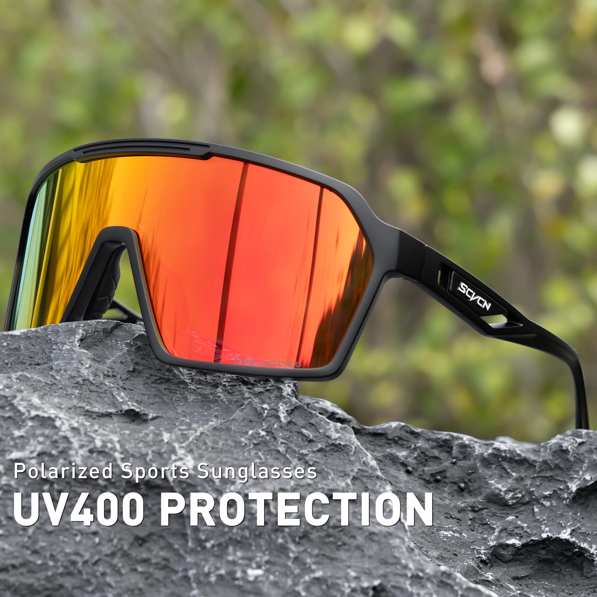 SCVCN Fashion Sunglasses Photochromic Cycling Glasses for Men Mountain Bike Eyewear Baseball Sports Goggles Skating Sun Glasses