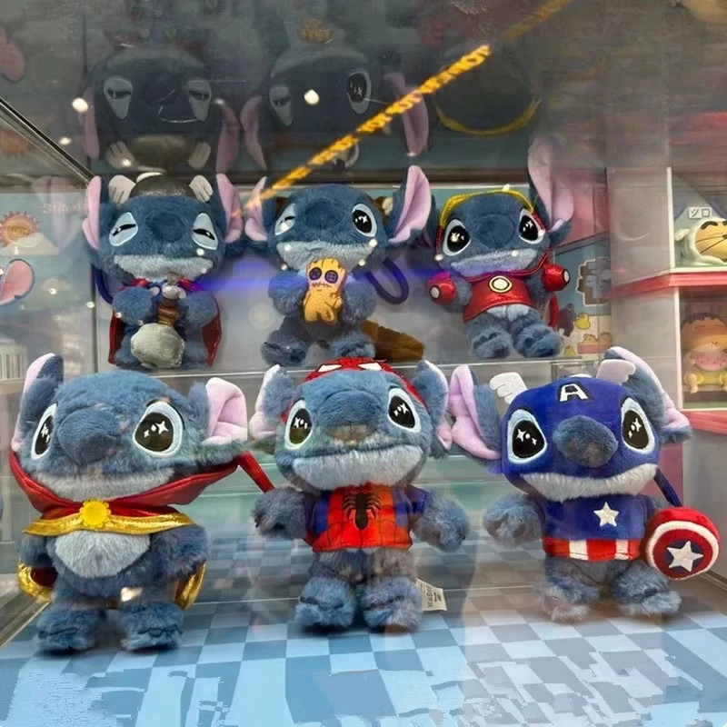 

Hot Toy Stitch Cosbi Plush Keychain Collection Blind Box Thor Iron Man Spider Man Figures Toys Kids Christmas surprise Gifts
