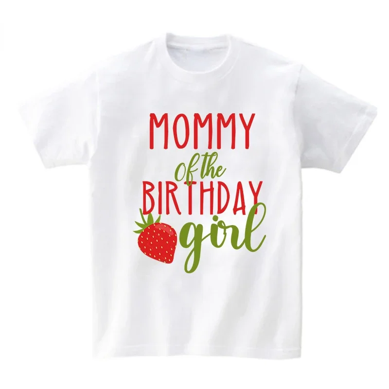 Strawberry Birthday Outfit Family Party Shirt Girl Sweet One Baby Girl First Birthday Matching Shirt 1st Party Shirt Custom Name