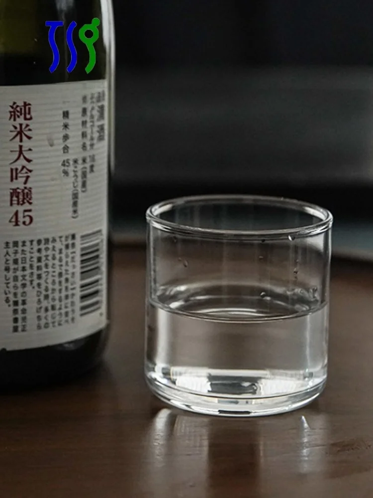 Tosaka Glass Cup Japanese Style round Sherry Cup Home Use White Wine Cup 100ml Burnt Wine Cup Clear Glass Beverage Cup