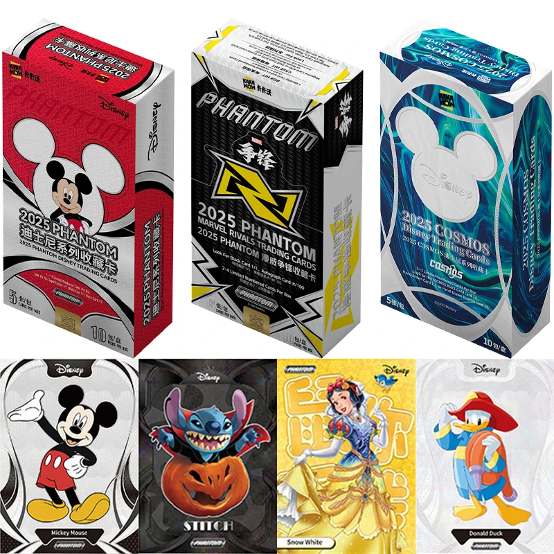 

KAKAWOW Genuine Disney Card PHANTOM Series Trading Cards Mickey Mouse Stitch Zootopia Anime Character Collection Card Toys Gifts