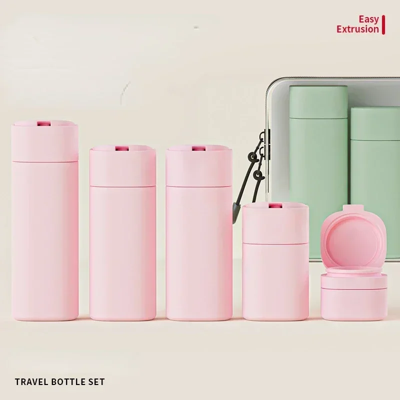 1 ensemble de bouteilles distributrices de maquillage hydratant, Lotions portables, shampoings, voyage, rechargeables, bouteilles vides pressées