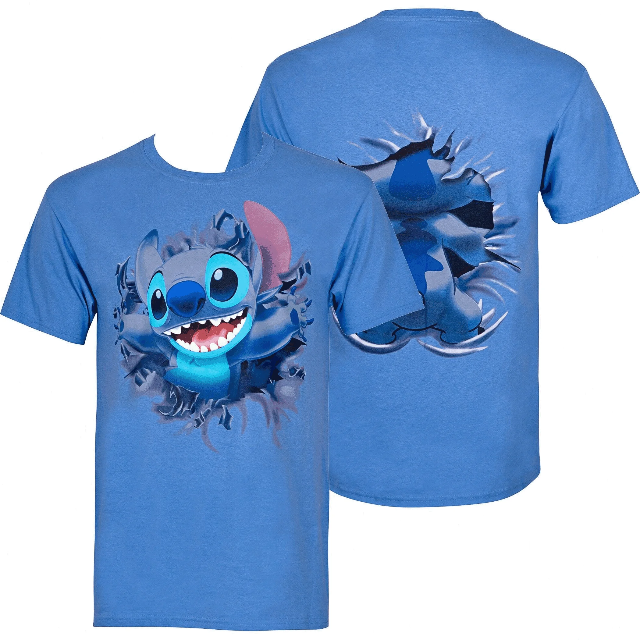 Disney Stitch Summer Blue T-Shirt Boy Girl Cartoon Anime Streetwear Kids/Adult Fashion T-Shirt