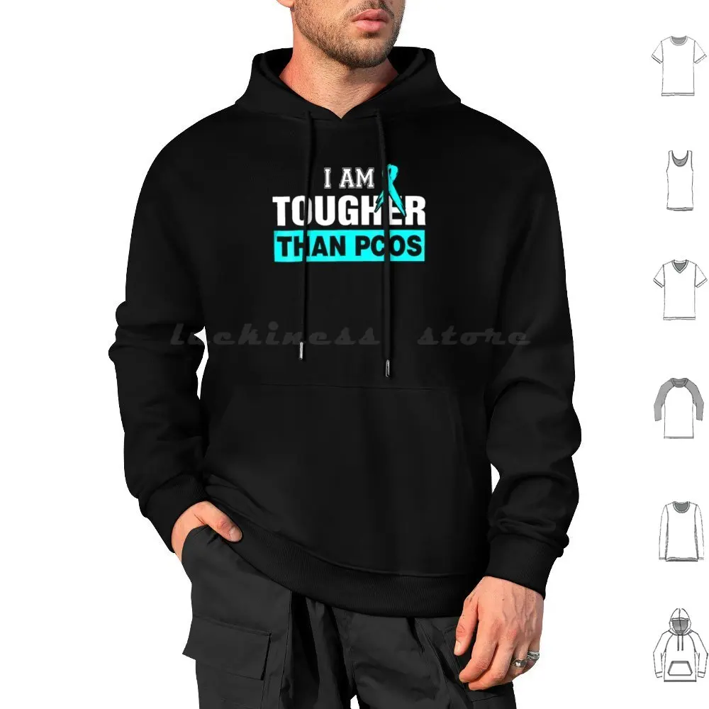 I Am Tougher Than Pcos Hoodie cotton Long Sleeve Am Tougher Than Pcos