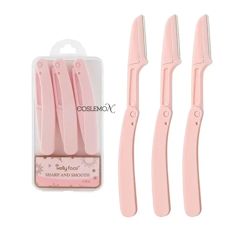 Tondeuse Eyeblogueur Pliable pour Femme et Fille, Rasoir Sûr, Lame de Rasoir pour le Visage, Épilateur Facial, miles, Cosmétique, Outils de Maquillage, 1 Pc, 3Pcs