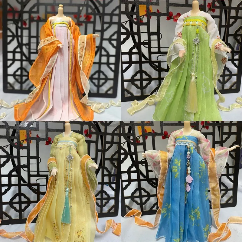 1/6 Maßstab Chinesisches Antikes Kleid in Verschiedenen Stilen Trägerloses Feenkleid mit Weiten Ärmeln Hanfu für 12-Zoll-TBL-BJD-Actionfigurenkörper – Detail 1