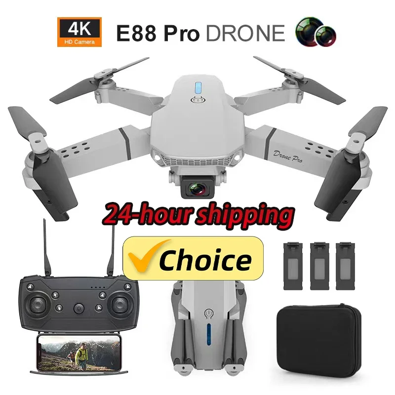 2024 New E88 Pro WIFI FPV Drone Wide Angle HD 4K 1080P Camera Height Hold RC Foldable Quadcopter Dron Helicopter Toys Gift