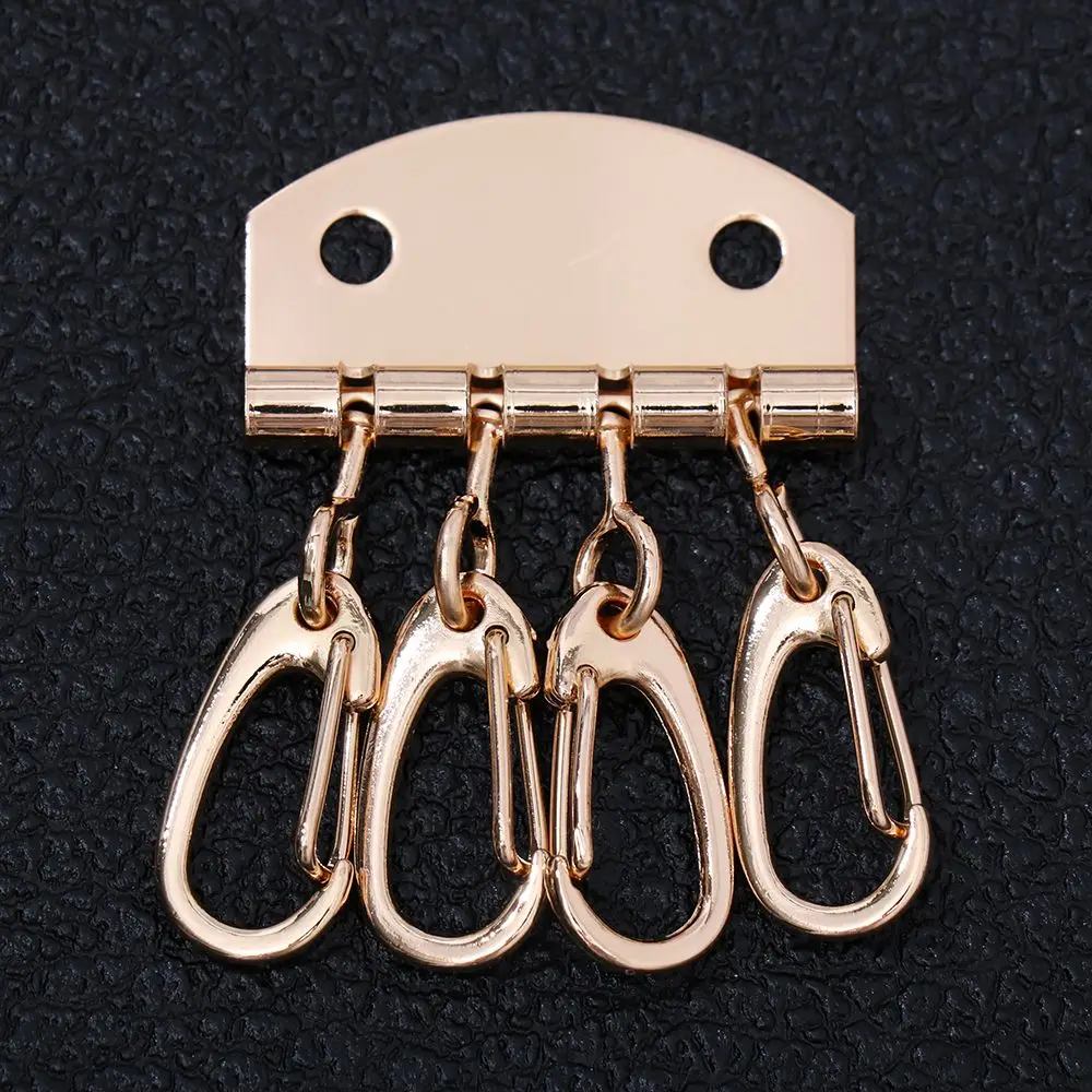 4Pcs portachiavi fai da te portachiavi in pelle di metallo Craft Row Rivet Hook portachiavi Patchwork fibbie per borse in pelle accessori per cucire