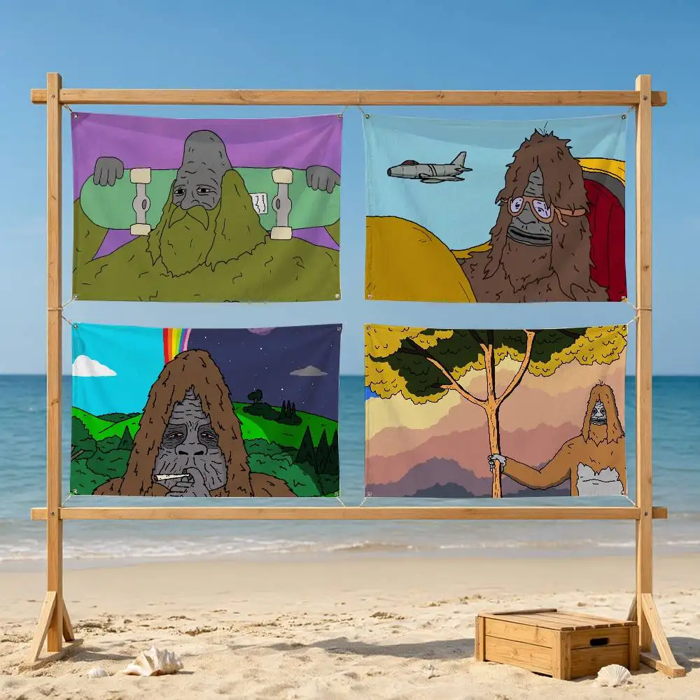 Sassy the Sasquatch  Flag Suitable For Party Club Outdoor Interior Wall Decoration Banner Fans Gift