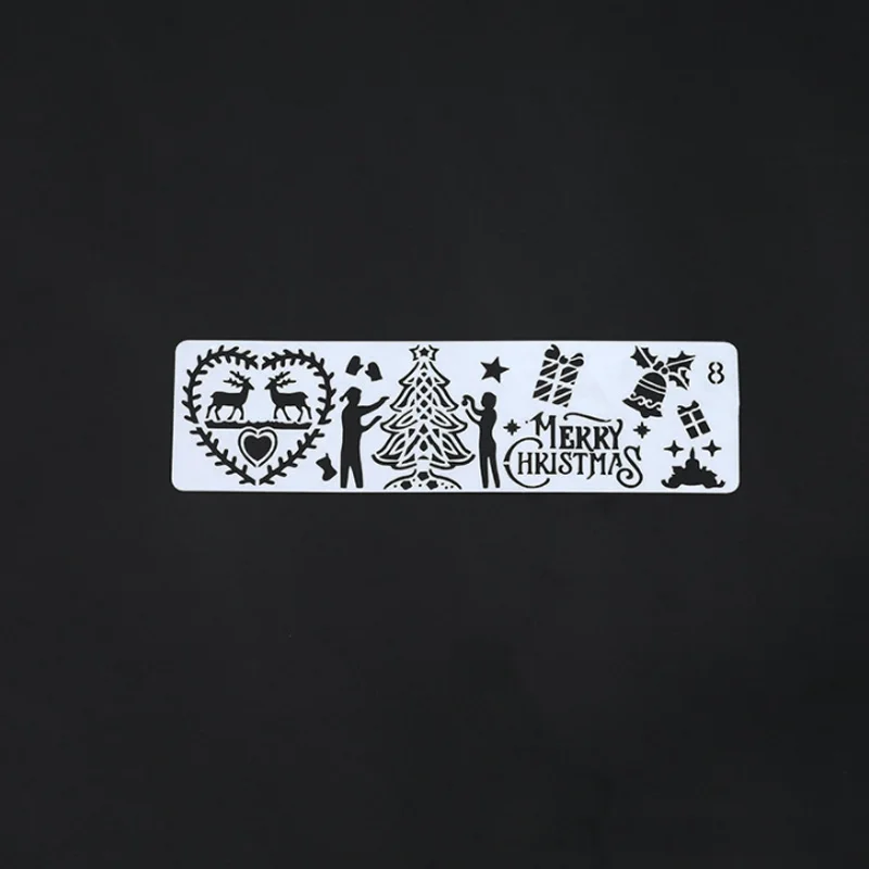 Multifunctional Hollow Lace Ruler Stencil DIY Layering Wall Scrapbooking Coloring Embossing Decorat Paper Card Painting Template