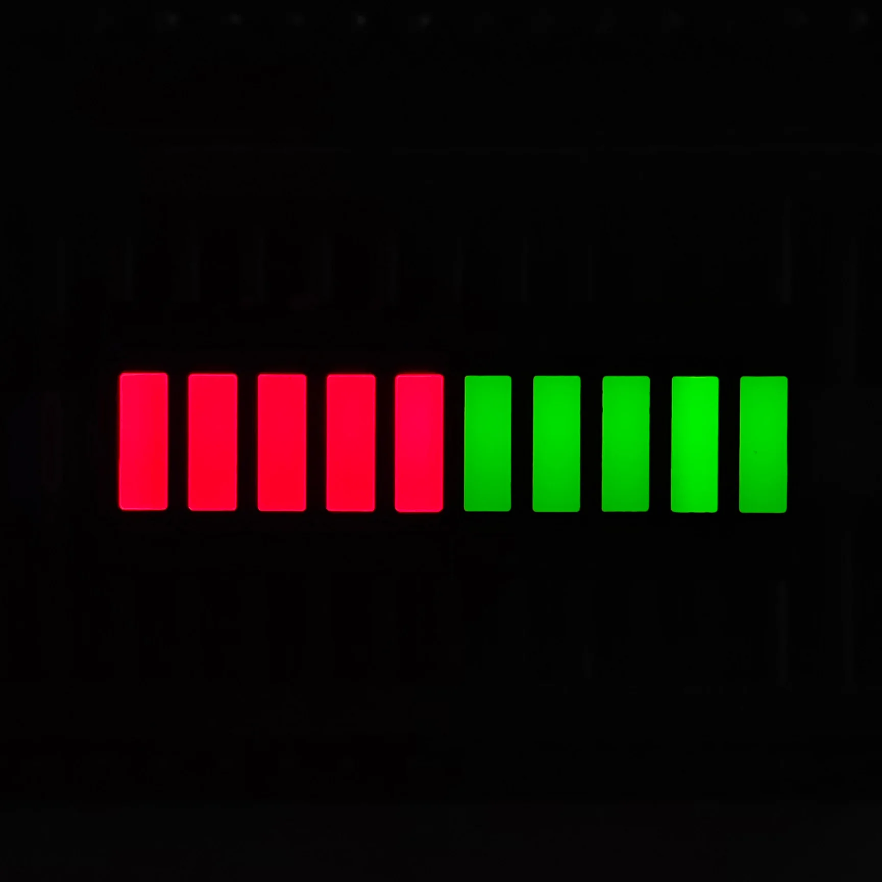 Barra de Indicación LED de 10 Segmentos, Luz Roja y Verde, Dispositivo Electrónico Llamativo, Pantalla Indicadora de Nivel de Voltaje y Potencia Digital