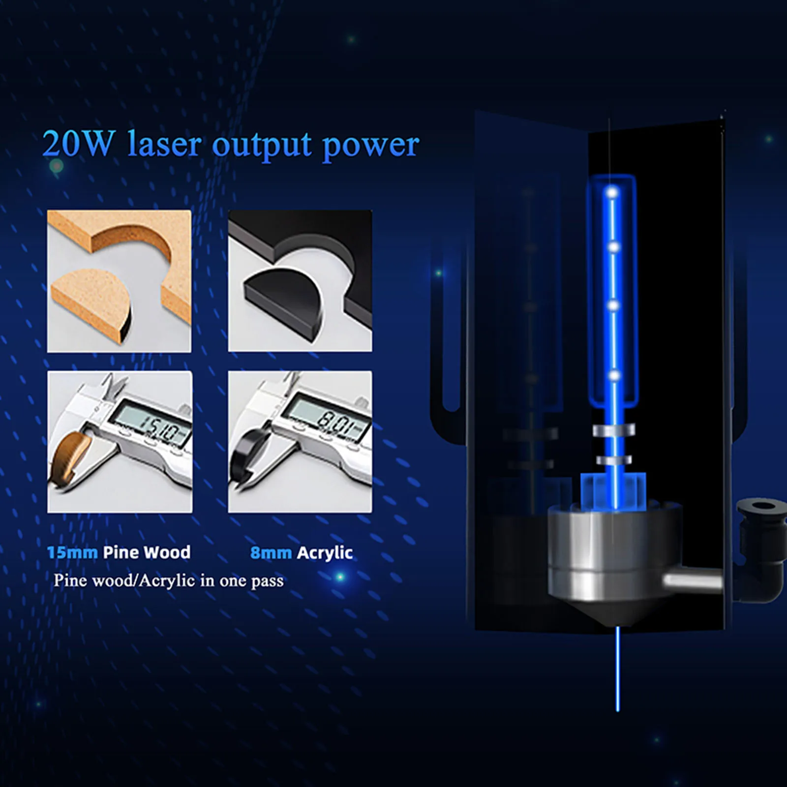 LONGER 20W Laser Module For Longer Ray 5 Laser Engraving Cutting Machine Wood Working Tool