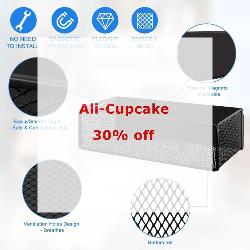 Magnetic Refrigerator Shelf Kitchen Side Wall Storage Box High Suction Power Required Magnetic Refrigerator Storage Shelf