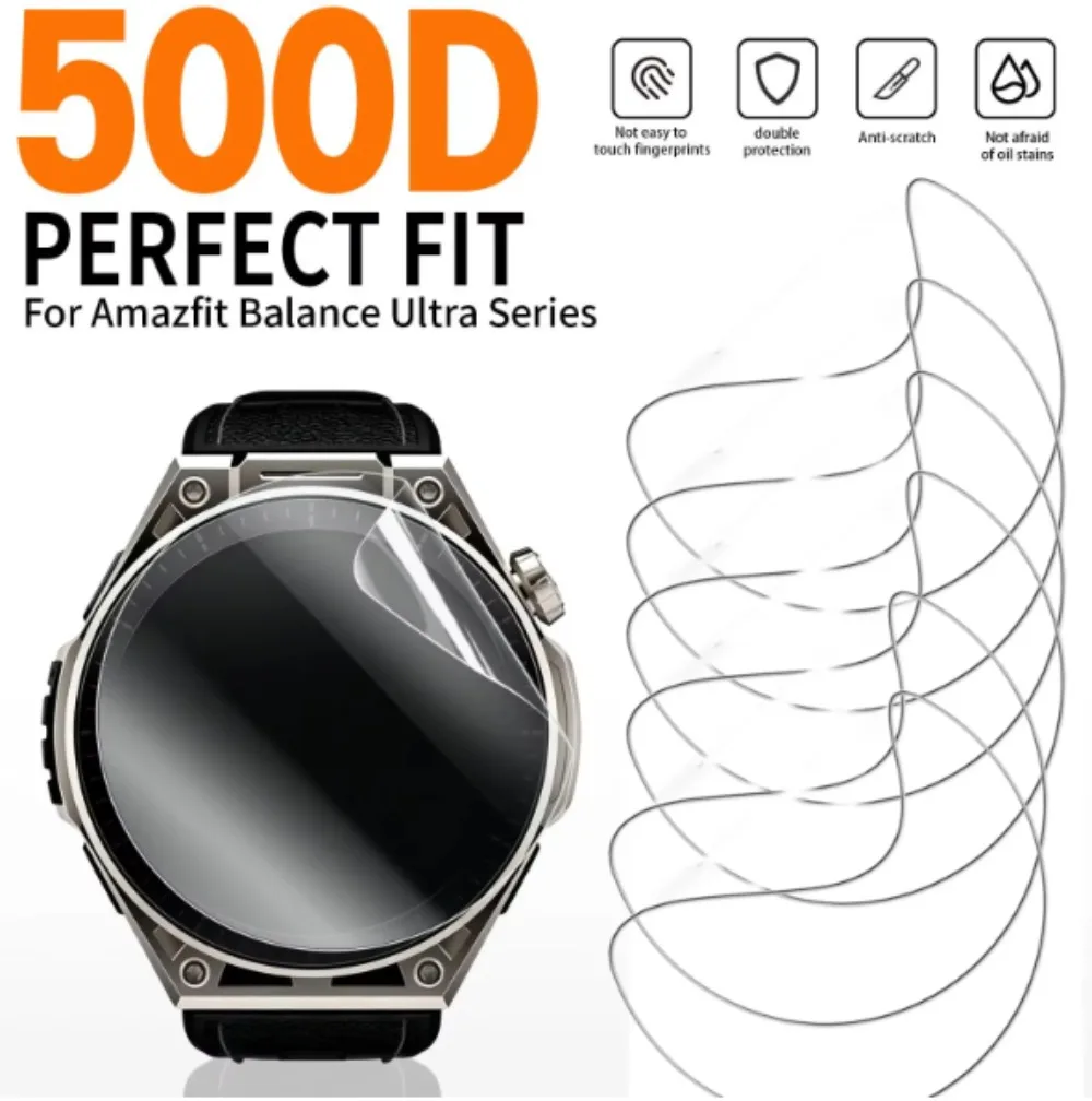 1-20pcs for Amazfit Balance Ultra Screen Protector Hydrogel Film Soft Full Cover HD Clear Anti-Scratch Protective Film Not Glass