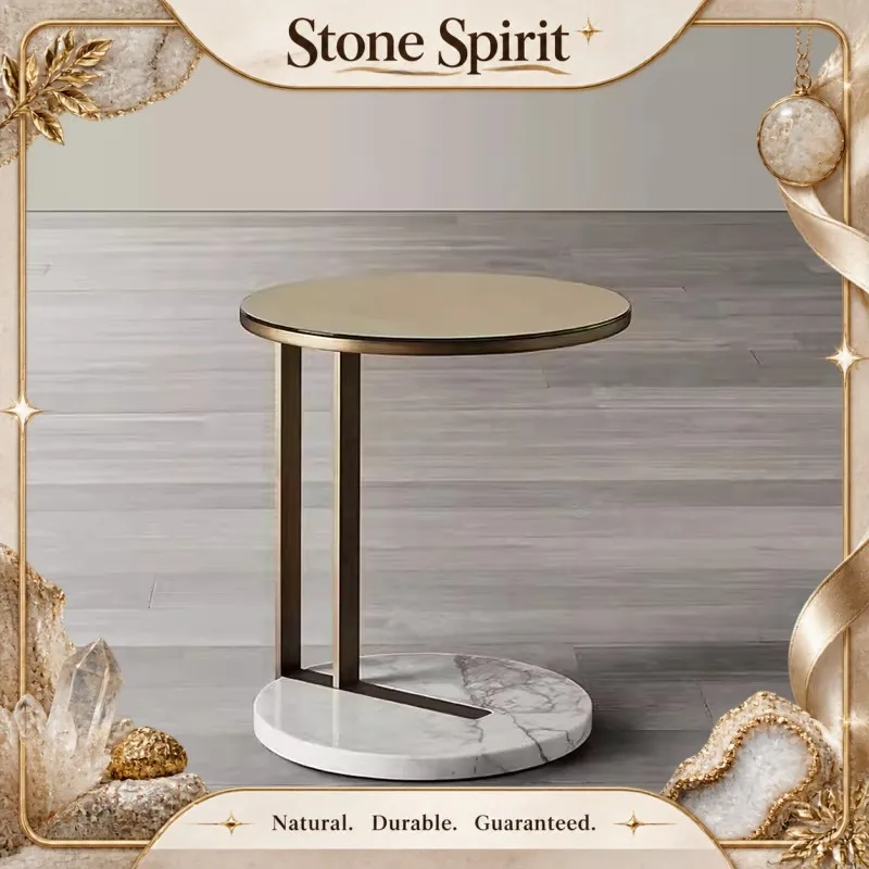 Nordic Style Modern Light luxury Creativity Metal Marble Tea Table Advanced Simplicity Design Living room Sofa Small Side Table