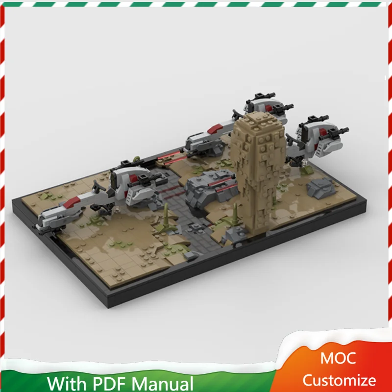 

1270 PCS MOC Creative Naboo Starfighter Diorama Building Blocks Model Modular Assembly Display Toys For Children Birthday Gifts