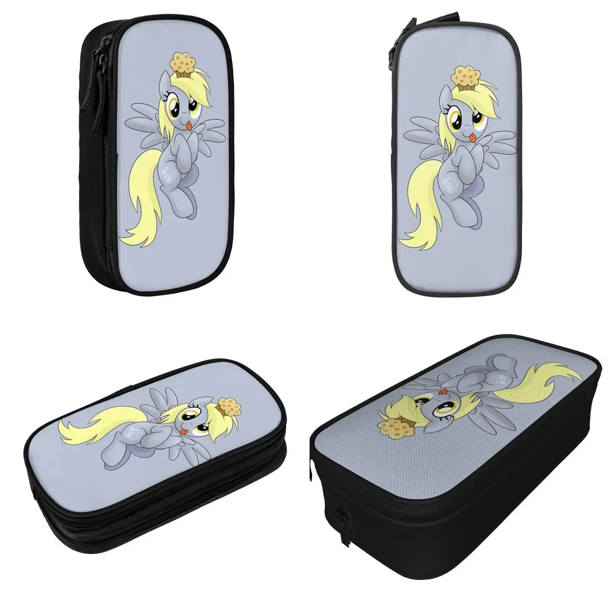 Mlp Derpy Muffins Hooves Mlp Pencil Case Pencilcases Pen Holder for Girls Boys Large Storage Bags School Gifts Stationery