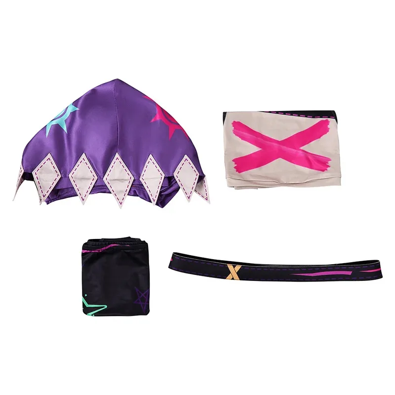 Disfraz de fiesta de Halloween, juego LoL, disfraz de verano, conjunto de traje de baño TV 2 Arcane Jinx, traje de baño de juego de rol, conjunto de bikini de playa d0