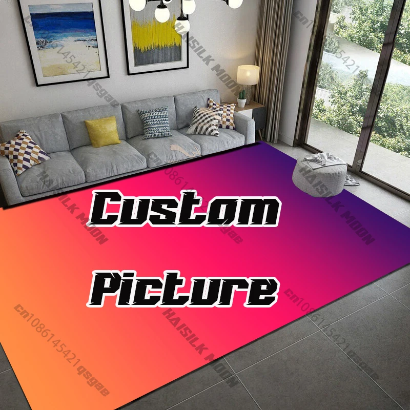 Personalized Customize Photo Logo Brand Image Carpet for Living Room Bedroom Rug Kitchen Unslip Floor Mat Alfombra Birthday Gift