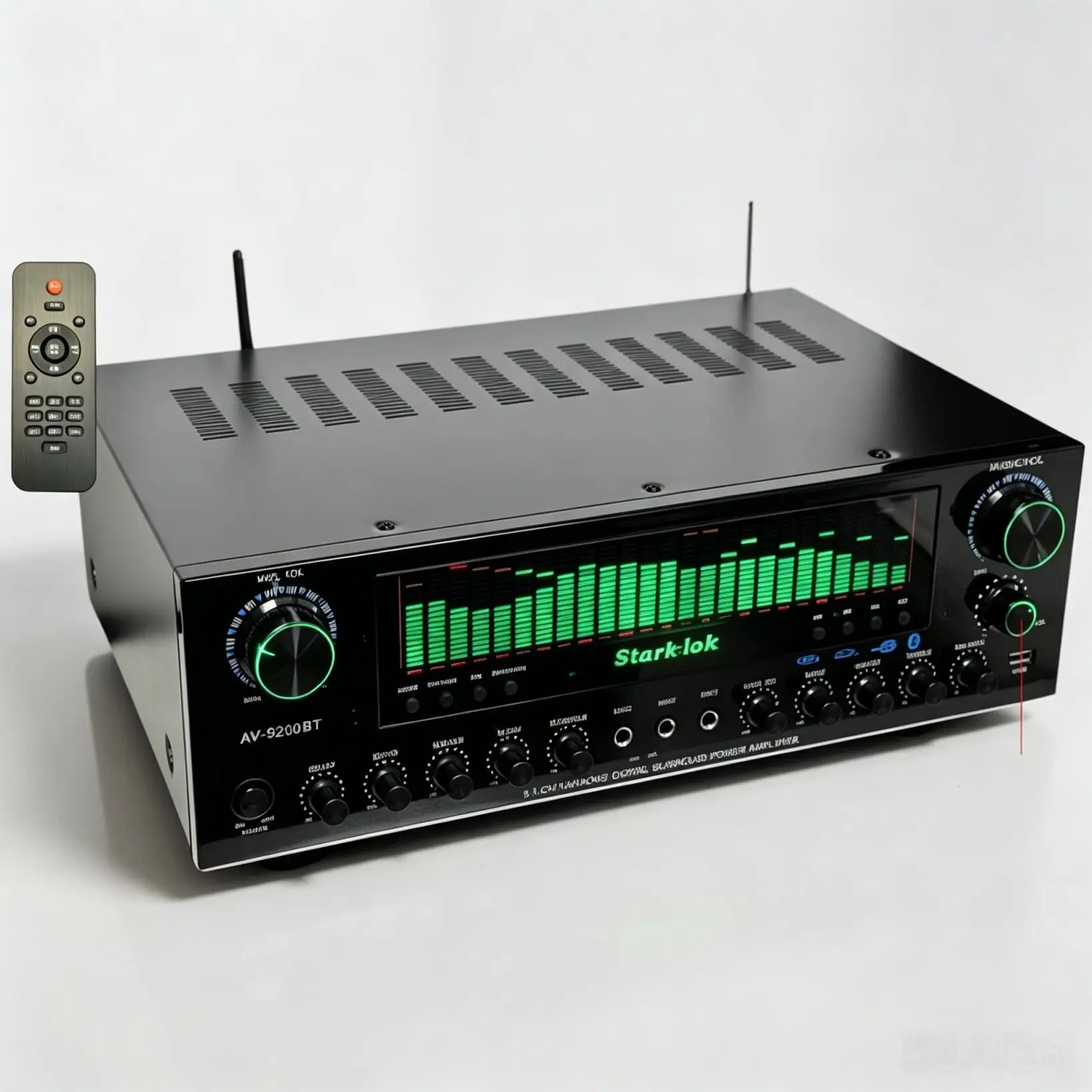 Starklok Av9200 7.1-channel 12-tube Partition Power Amplifier Heavy Bass High Fidelity Power Amplifier Digital Surround