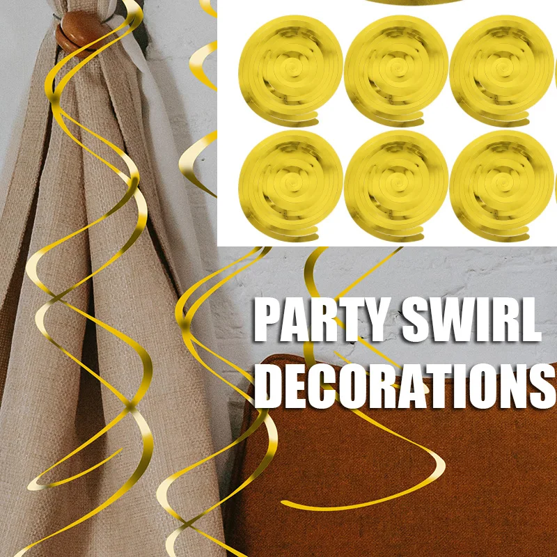 

30 Pcs Spiral Charm Ceiling Decor Hanging Swirls Decorations Party Sequins Baby Supplies Ornament Swirls Decorations Pvc Party