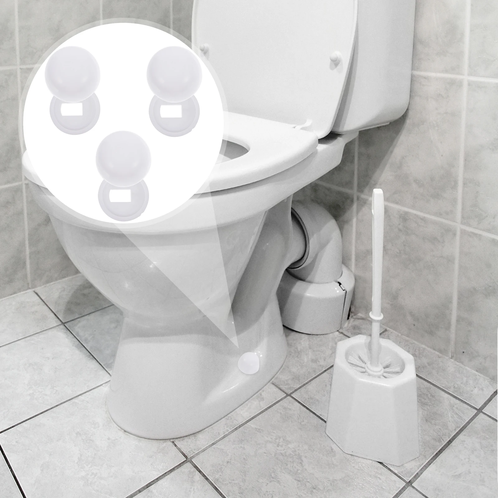 

3 Pair Hinge Toilet Seat Accessories Fit Plastic Decorative Toilettenbolzenkappen