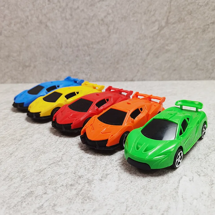 1Pcs Children's Toys Candy Color Plastic Pull Back Car Small Sports Car Simulation Car Model Educational Toy Boy Birthday Gift