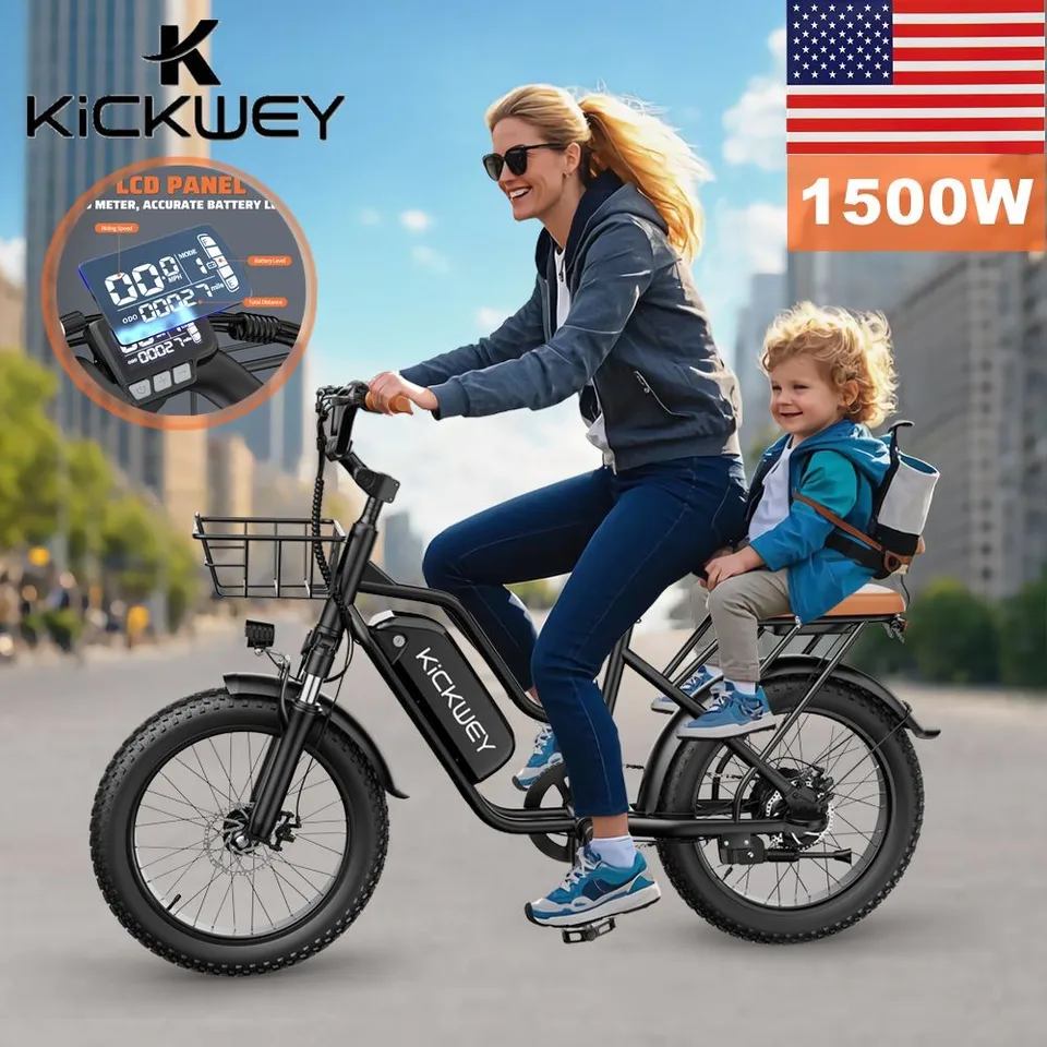 1500W Electric Commuting Bike for Adults 1500W Dual Seat City Family Ebike image 2