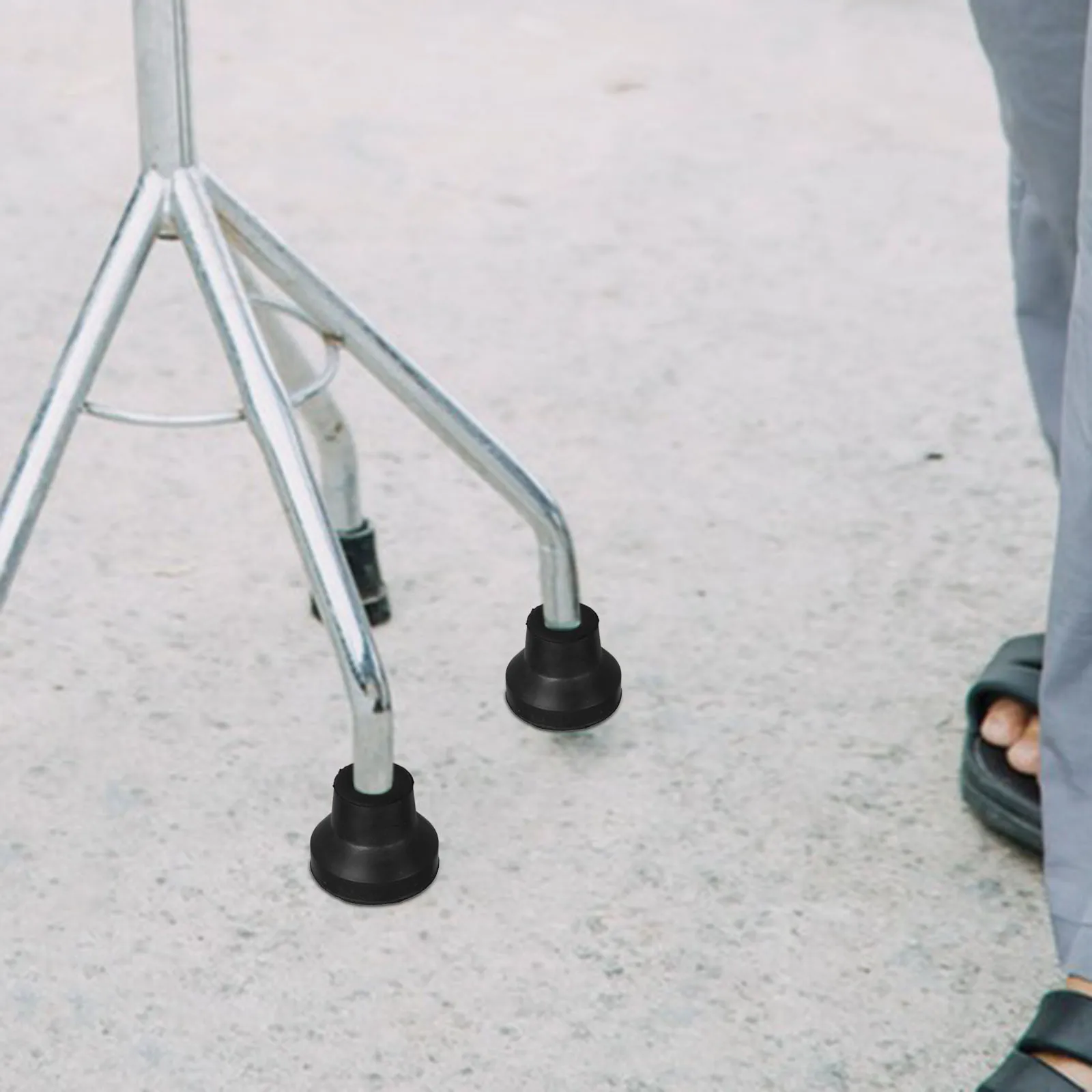 4 Pcs Four Legged Walking Stick Anti Slip Walker Tips Crutches Feet Caps Non Slip Cane Stopper Rubber Furniture Legs Lightweight