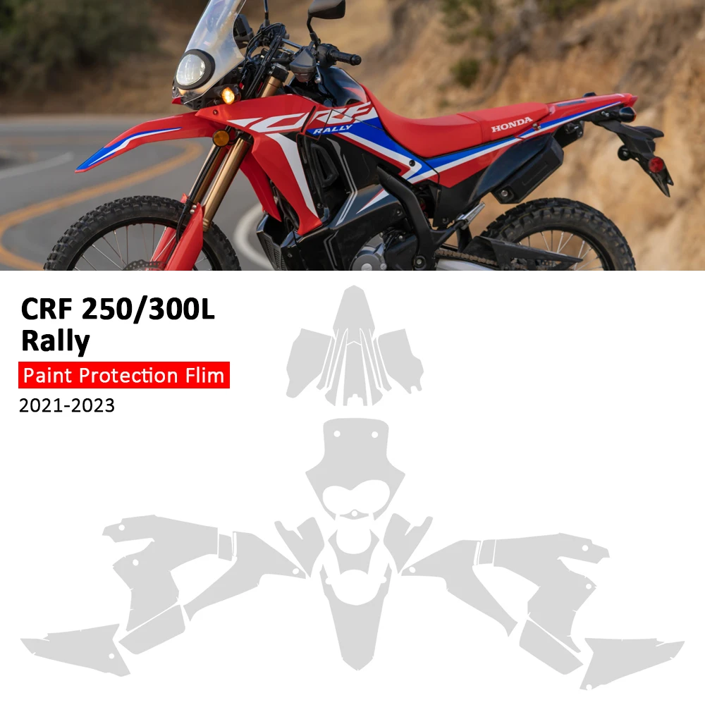 New Accessories CRF 250 Rally Motorcycle Windshield Protective Anti-scratch TPU Paint Protection Flim For Honda CRF 300L Rally