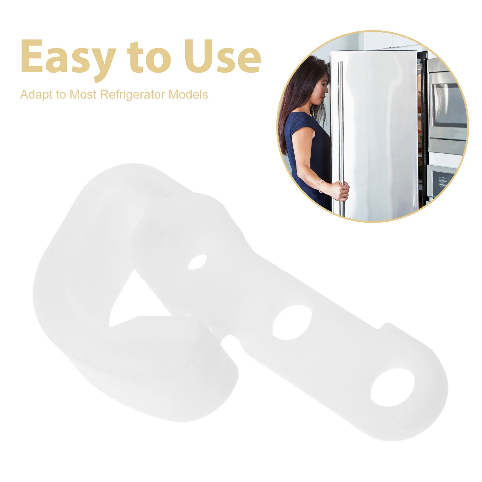 Refrigerator Door Stop Closer Fridge Door Stop Fixed Hinge Hook Axle Stopper Clip White Appliance Open Close Restraint Stopper