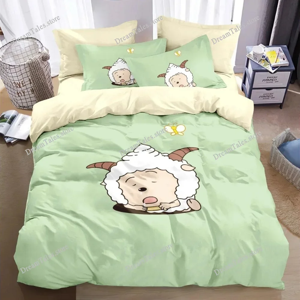 Cartoon CuteMotif ,Microfibre Bedding Sets, Children's Bed Decor Duvet Cover for Teenagers Adult with Zip Room Decor Luxury Gift