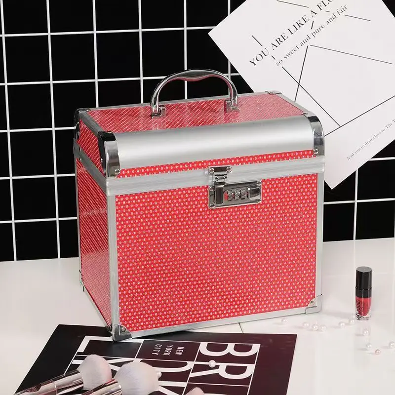 

2024, новая модная профессиональная косметичка, женская косметичка, женский корейский органайзер для макияжа, шкатулка для ювелирных изделий, органайзер для хранения