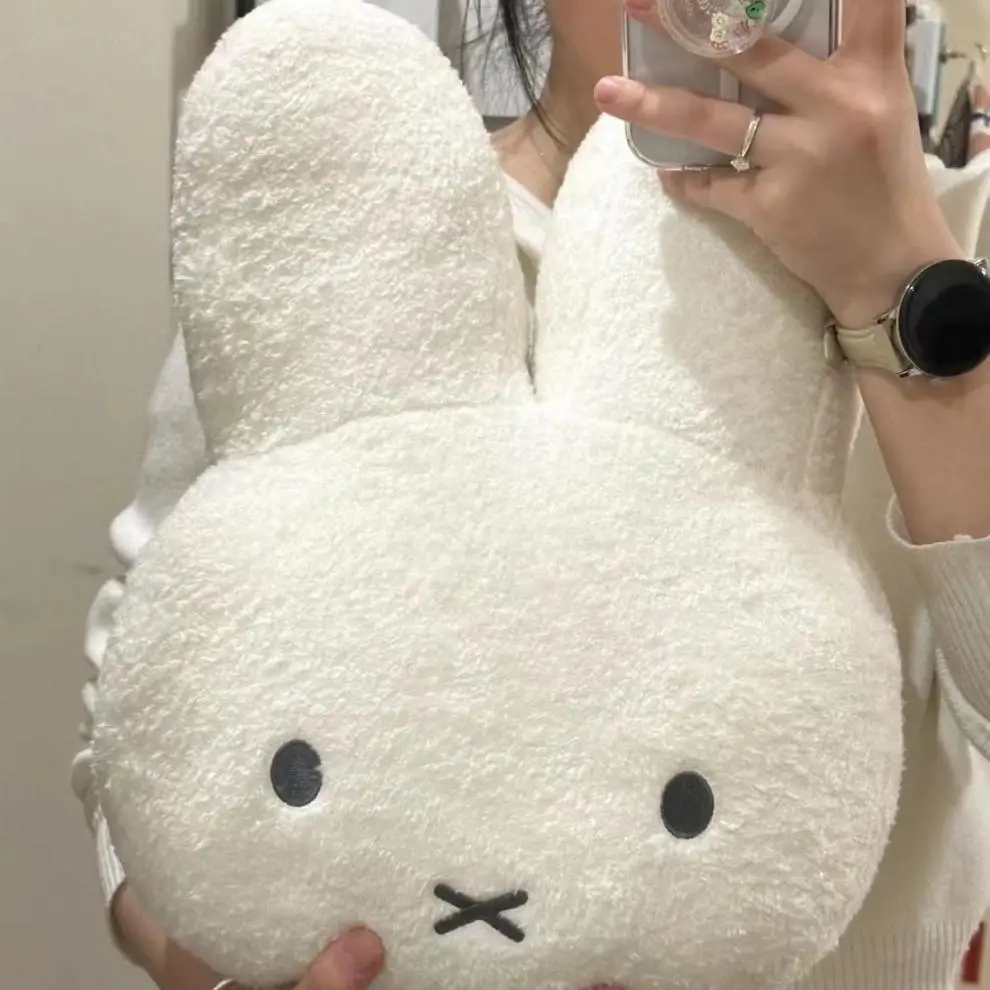 ميفي عيون سوداء لطيف دمية ألعاب من نسيج مخملي Kawaii السرير وسادة لينة مريحة وسادة أريكة وسادة دمى هدايا لفتاة وصبي