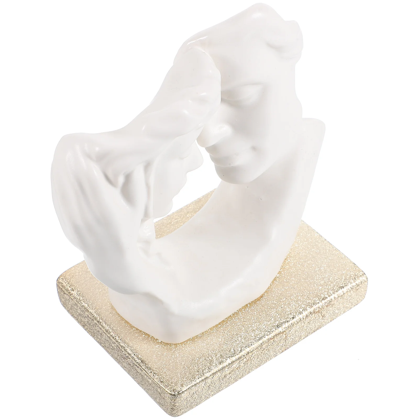 

Couple Ceramic Figurine Decorative Statue Crafts Safe Light Wear Resistance Creative Bedroom Living Room Valentine Gift Ceramic