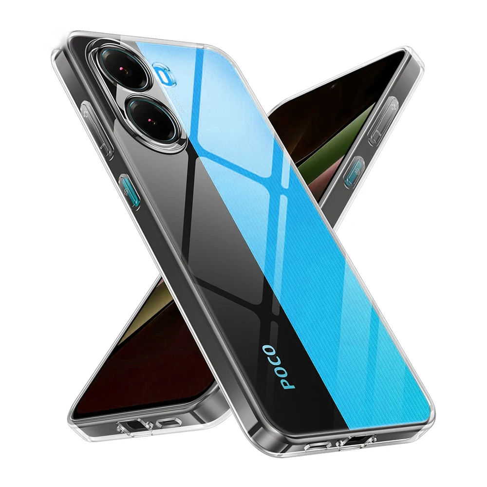 

Transparent Silicone Case For Xiaomi Poco X7 X6 F6 X5 F5 F4 F3 X3 GT Soft Ultra-Thin Back Cover Clear Shockproof Shell Clear