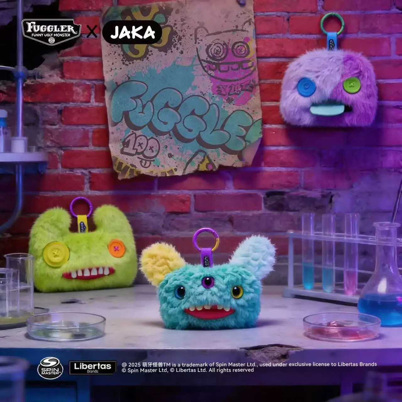 

Fuggler Funny Ugly Monster Coin Purse Plush Keychain Kawaii Cartoon Zipper Bag Soft Furry Pendant Collectible Toy Gift For Girl