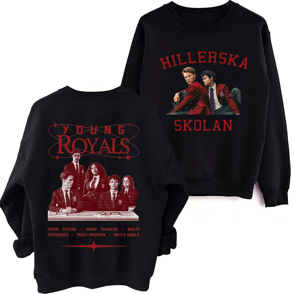 2024 Hot Young Royals Hillerska Skolan Autumn Winter Sweatshirts Hoodies Hip Hop Hoodie Y2K Oversized Fans Gift Unisex (Us Size)